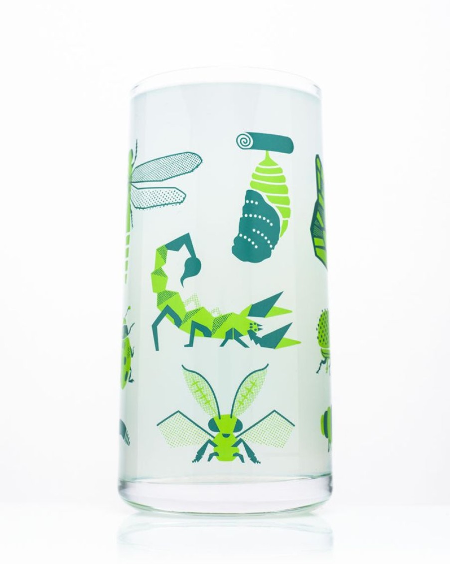 Kitchen + Bar Cognitive Surplus | Retro Insects Drinking Glass - Entomology Tumbler | Cognitive Surplus