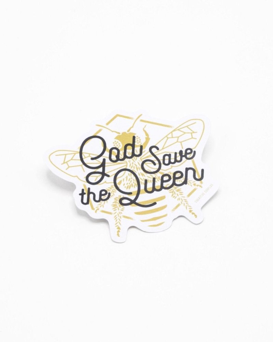 Stationery Cognitive Surplus | God Save The Queen (Bee) Sticker