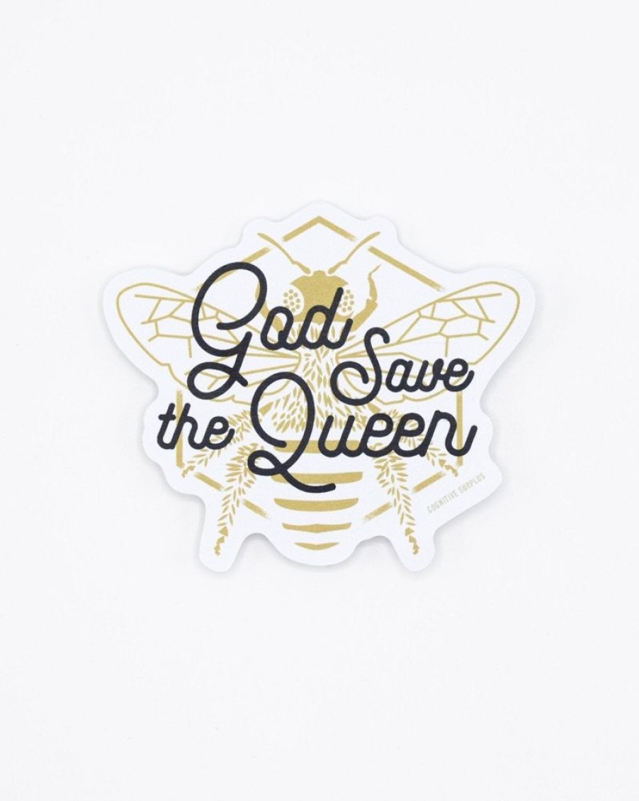 Stationery Cognitive Surplus | God Save The Queen (Bee) Sticker