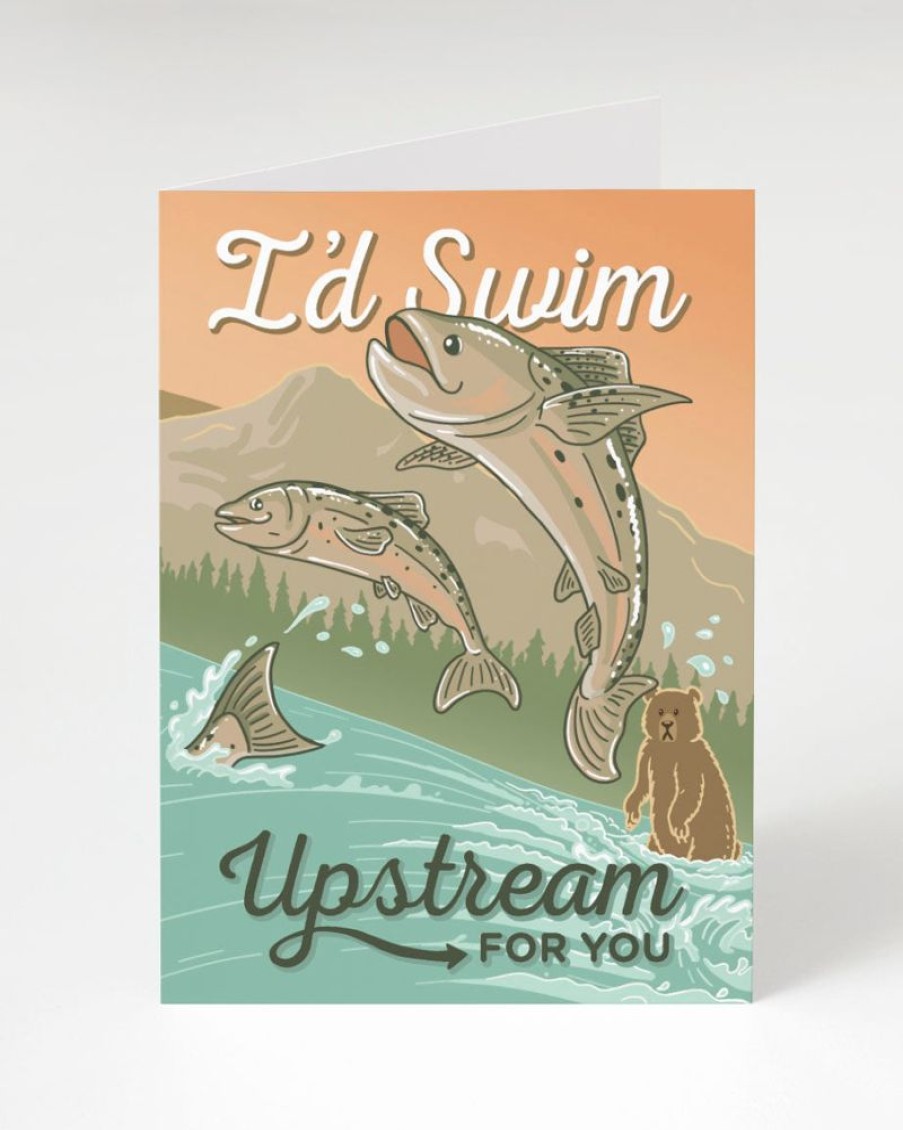 Stationery Cognitive Surplus | Salmon Love Card - Science Stationery | Cognitive Surplus