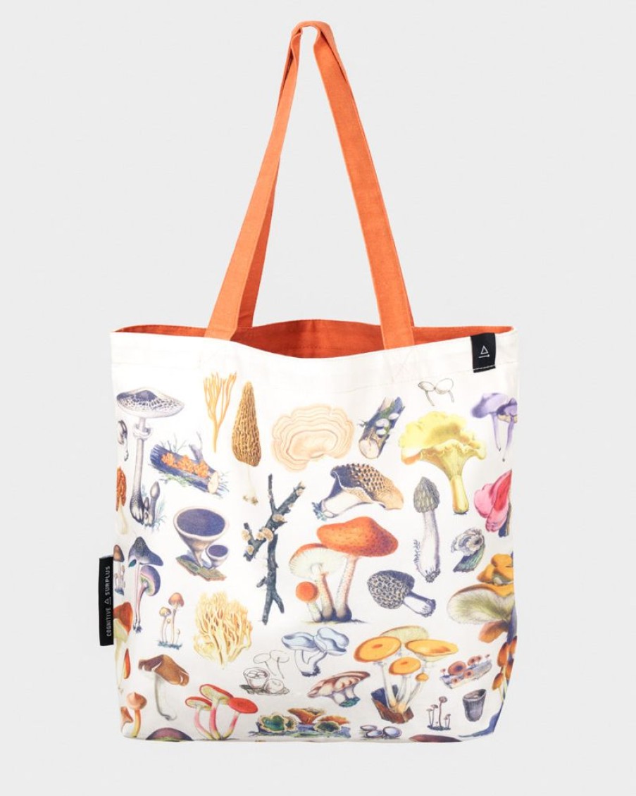 Bags Cognitive Surplus | Woodland Mushrooms Canvas Shoulder Tote