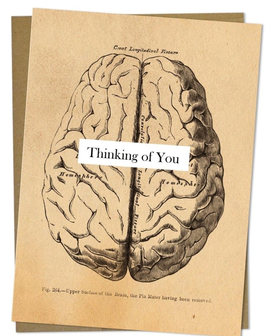 Stationery Cognitive Surplus | Brain: Thinking Of You Greeting Card - Medical Illustration Card