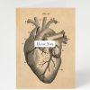 Stationery Cognitive Surplus | I Love You Anatomical Heart Card - Medical Illustration | Cognitive Surplus