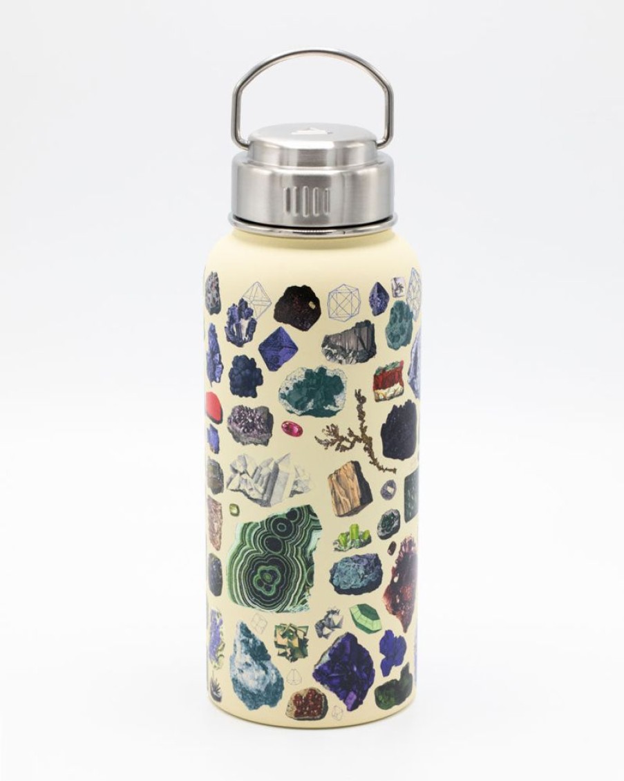 Kitchen + Bar Cognitive Surplus | Gems & Minerals 32 Oz Stainless Steel Bottle By Cognitive Surplus