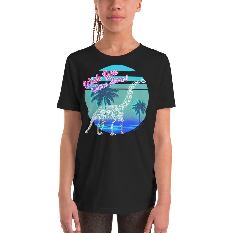 Apparel Cognitive Surplus | Dinosaur Wish You Were Here Youth Graphic Tee