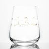 Kitchen + Bar Cognitive Surplus | Heartbeat Wine Glass - Cardiac Nurse Gift - Ekg | Cognitive Surplus