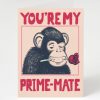 Stationery Cognitive Surplus | Monkey Love Valentines Card - Primate Card | Cognitive Surplus