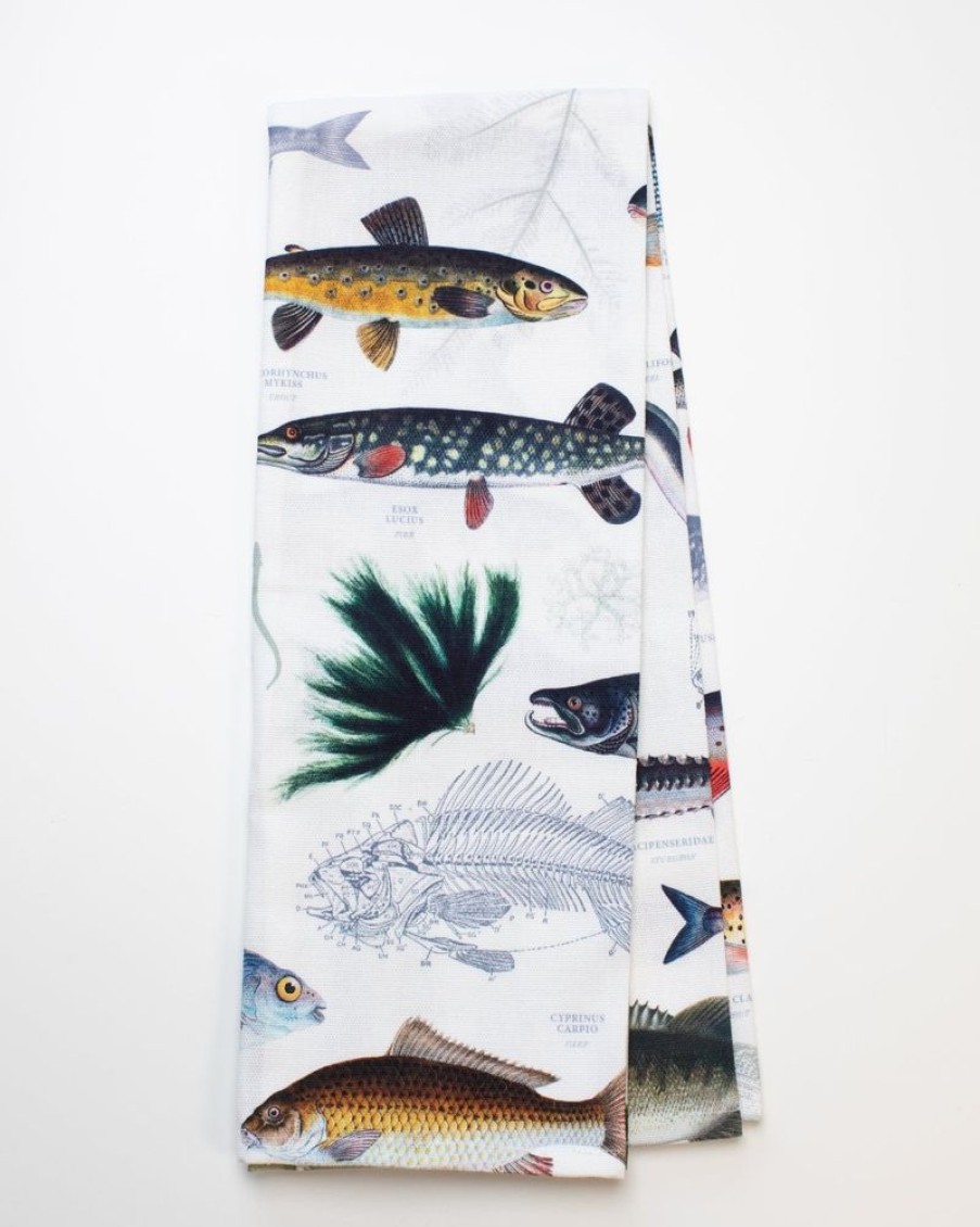 Home Cognitive Surplus | Freshwater Fish Printed Tea Towel | Cognitive Surplus