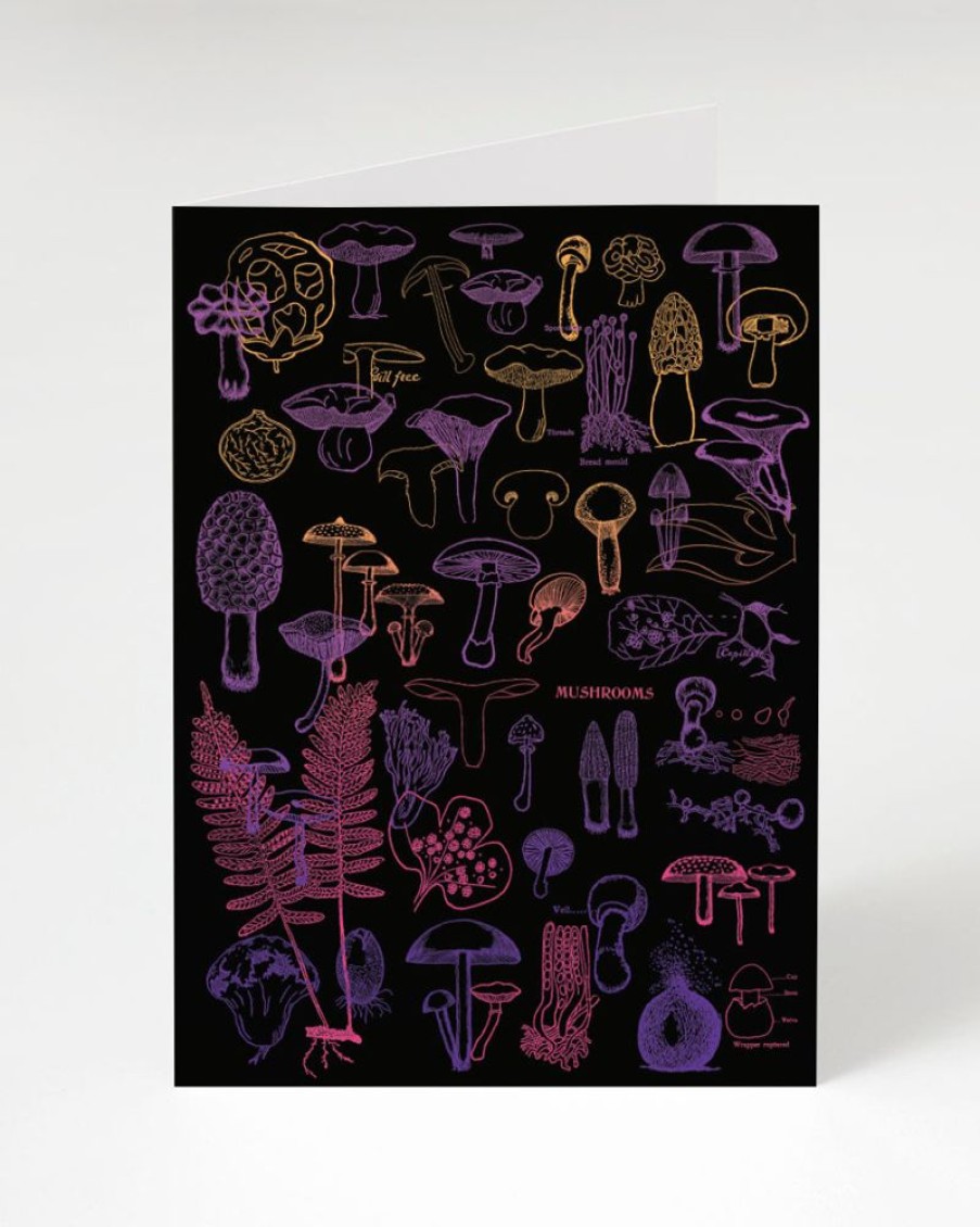 Stationery Cognitive Surplus | Neon Mushrooms Card - Science Stationery | Cognitive Surplus