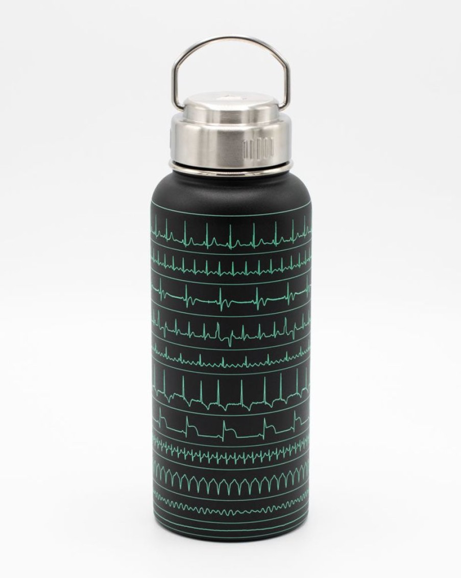 Kitchen + Bar Cognitive Surplus | Heartbeat 32 Oz Stainless Steel Bottle By Cognitive Surplus