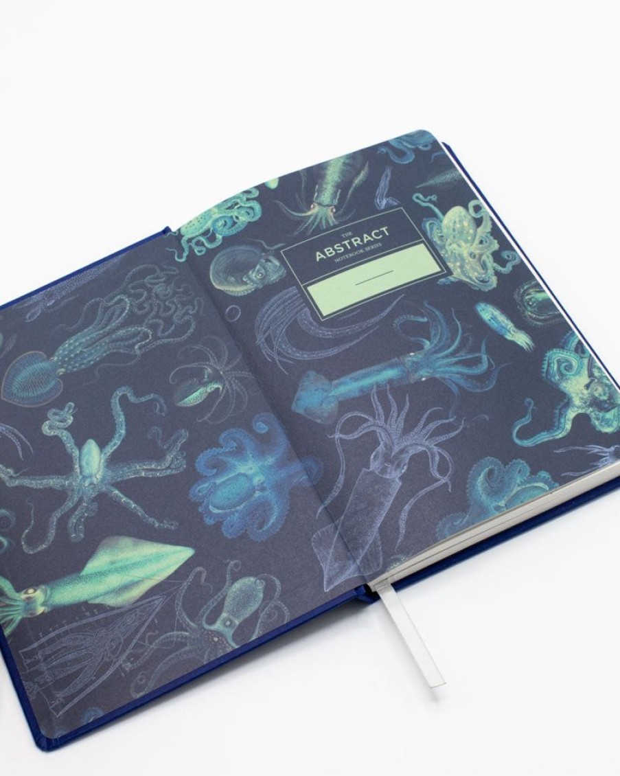 Notebooks Cognitive Surplus | Octopus A5 Hardcover Notebook - Dotted Lines | Cognitive Surplus Deep Sea Blue