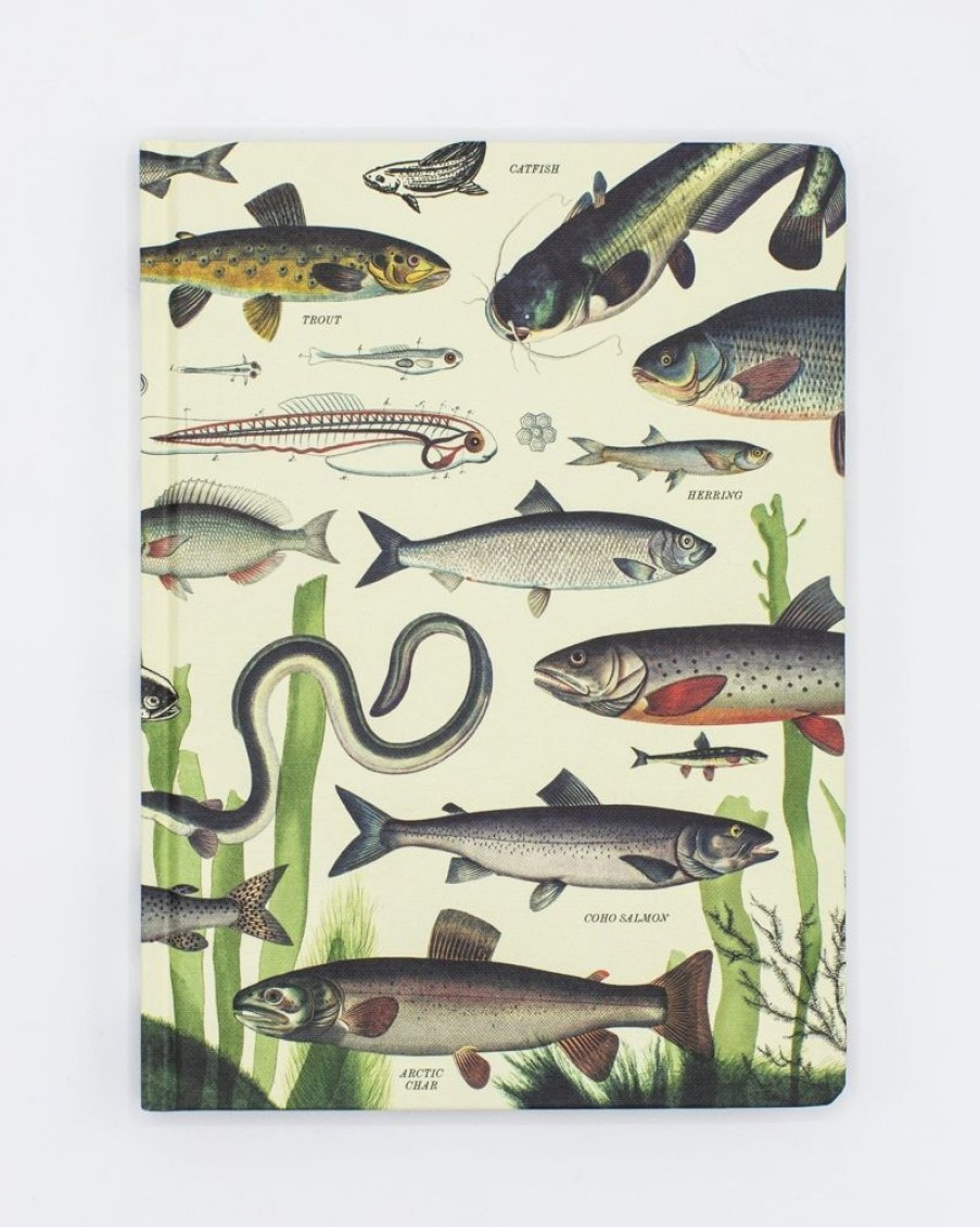 Notebooks Cognitive Surplus | Freshwater Fish Hardcover Notebook - Lined/Grid