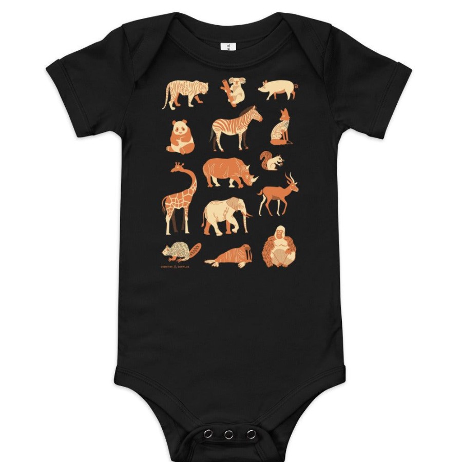 Apparel Cognitive Surplus | Retro Mammals Baby Bodysuit