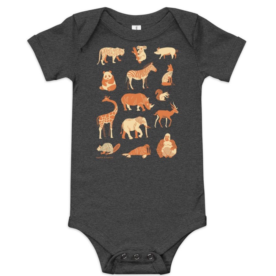 Apparel Cognitive Surplus | Retro Mammals Baby Bodysuit