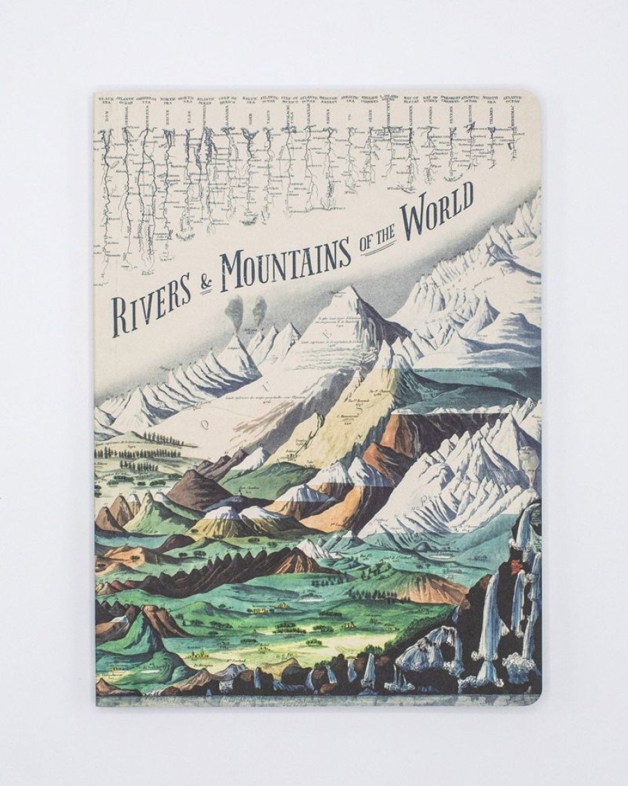 Notebooks Cognitive Surplus | Rivers & Mountains Softcover Notebook - Geology Journal | Cognitive Surplus