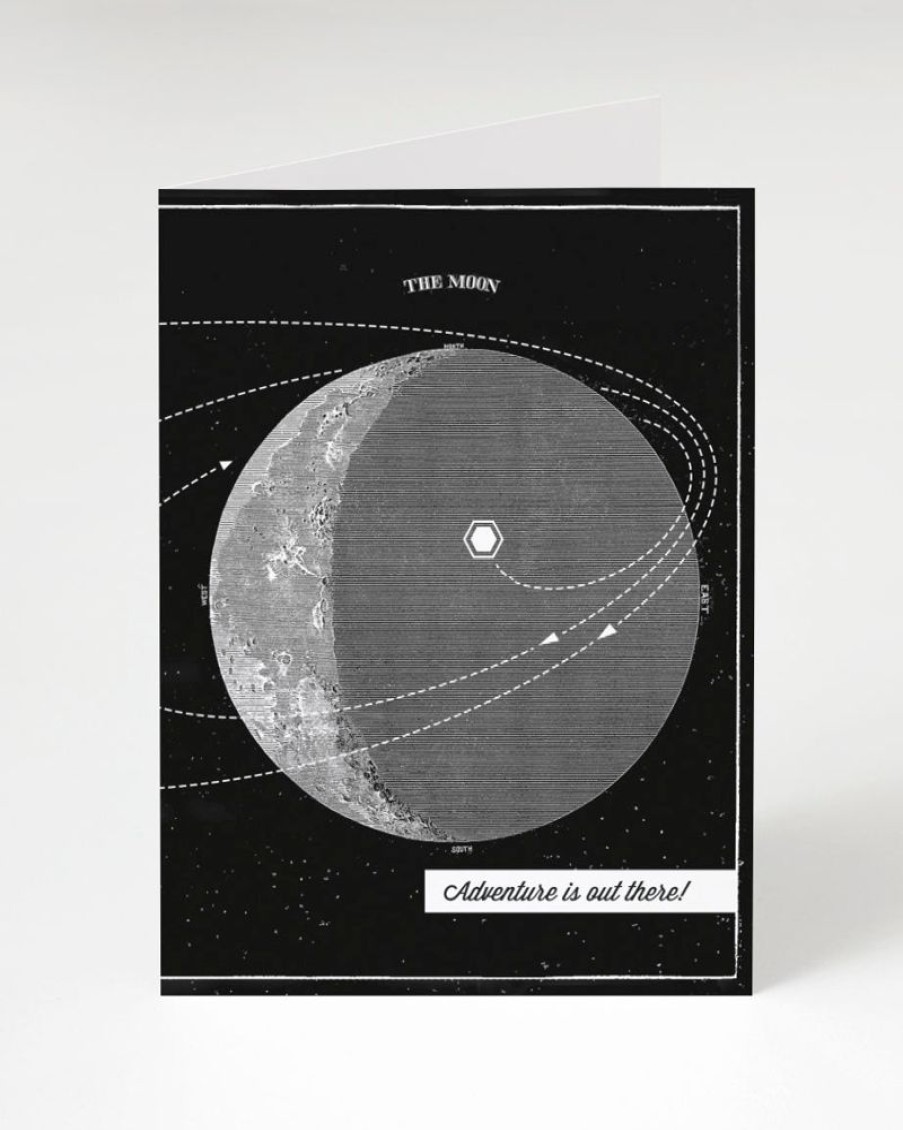 Stationery Cognitive Surplus | Adventure Is Out There! Moon Illustration Greeting Card