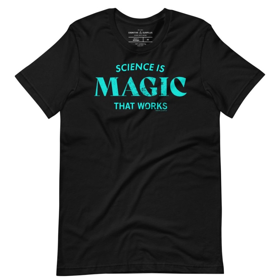 Apparel Cognitive Surplus | Science Is Magic That Works Typography Graphic Tee