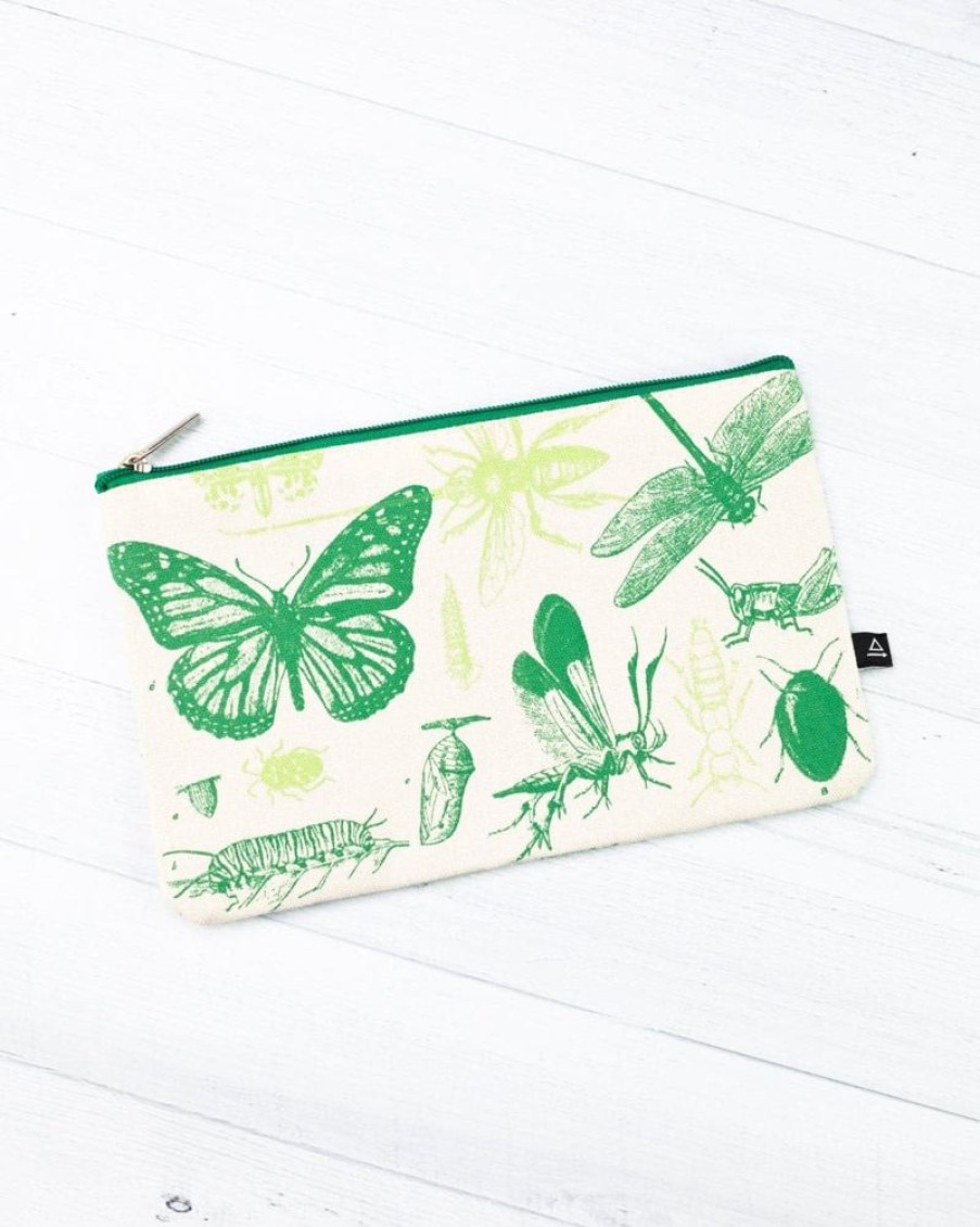 Bags Cognitive Surplus | Insect Print Pencil Case | Botanical Print Zipper Pouch