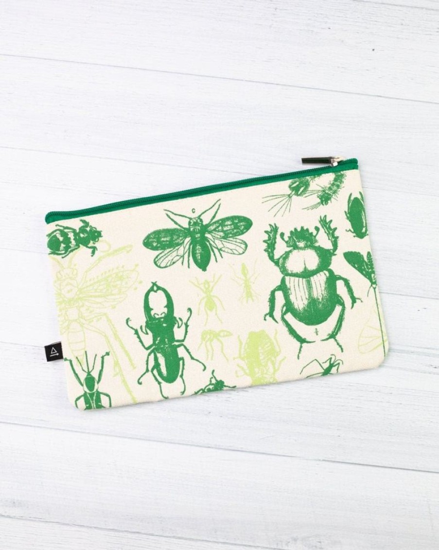 Bags Cognitive Surplus | Insect Print Pencil Case | Botanical Print Zipper Pouch