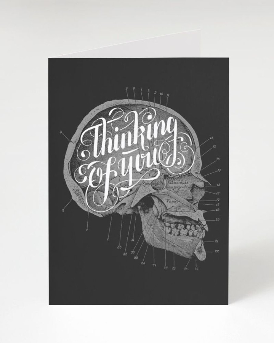 Stationery Cognitive Surplus | Thinking Of You Card - Skull Anatomy Greeting Card | Cognitive Surplus