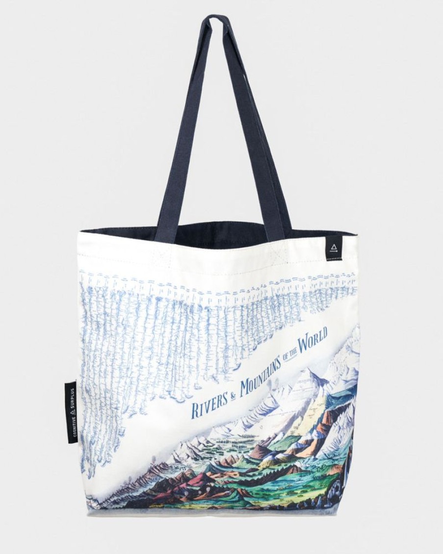 Bags Cognitive Surplus | Rivers & Mountains Tote Bag | Reversible Geology Tote