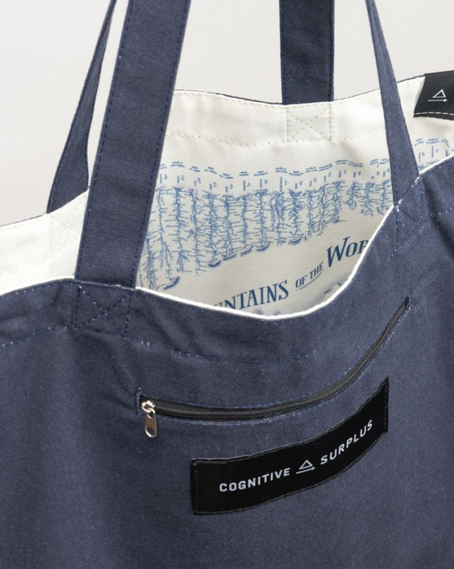 Bags Cognitive Surplus | Rivers & Mountains Tote Bag | Reversible Geology Tote