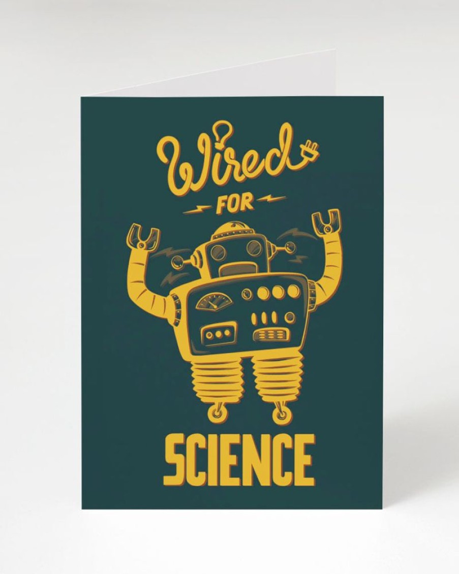 Stationery Cognitive Surplus | Wired For Science Greeting Card - Science Stationery | Cognitive Surplus