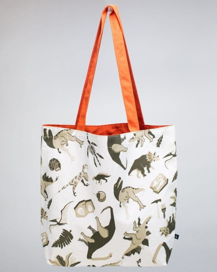 Bags Cognitive Surplus | Retro Dinosaurs Tote Bag | Reversible Tote