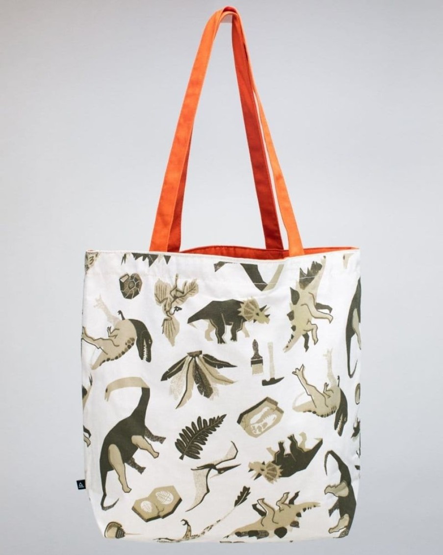 Bags Cognitive Surplus | Retro Dinosaurs Tote Bag | Reversible Tote