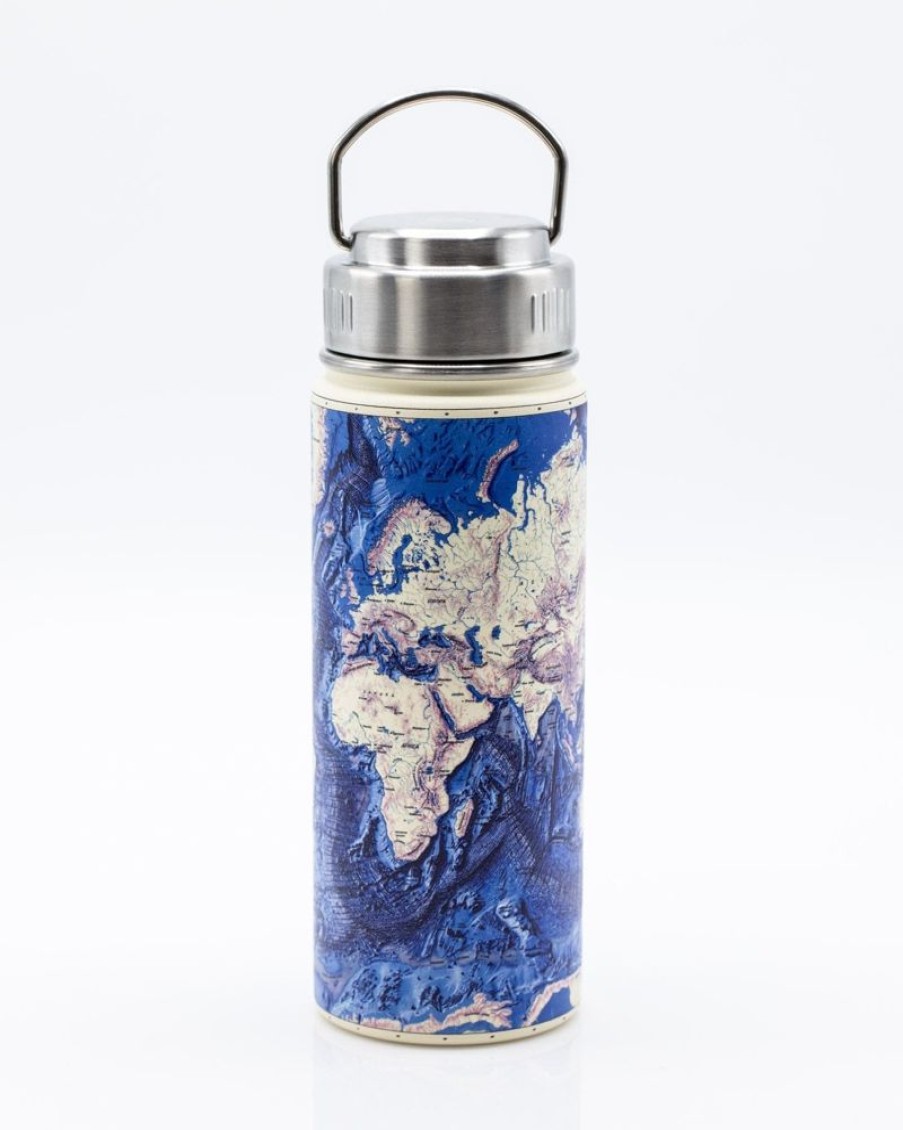 Kitchen + Bar Cognitive Surplus | Seabed World Map Stainless Steel Travel Mug | Cognitive Surplus