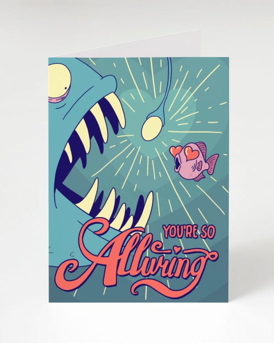 Stationery Cognitive Surplus | You'Re So Alluring Greeting Card - Deep Sea Fish | Cognitive Surplus