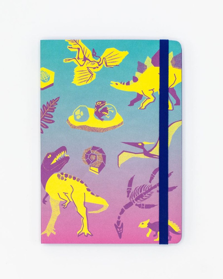 Notebooks Cognitive Surplus | Retro Dinosaur A5 Notebook - Paleontology - Dotted Lines | Cognitive Surplus