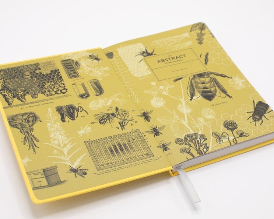 Notebooks Cognitive Surplus | Honey Bee A5 Notebook | Insect Print Sunshine