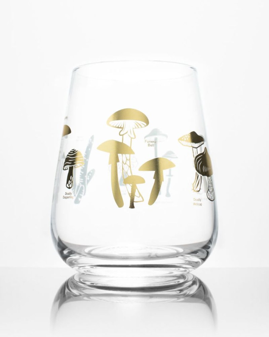 Kitchen + Bar Cognitive Surplus | Poisonous Mushrooms Wine Glass | Cognitive Surplus