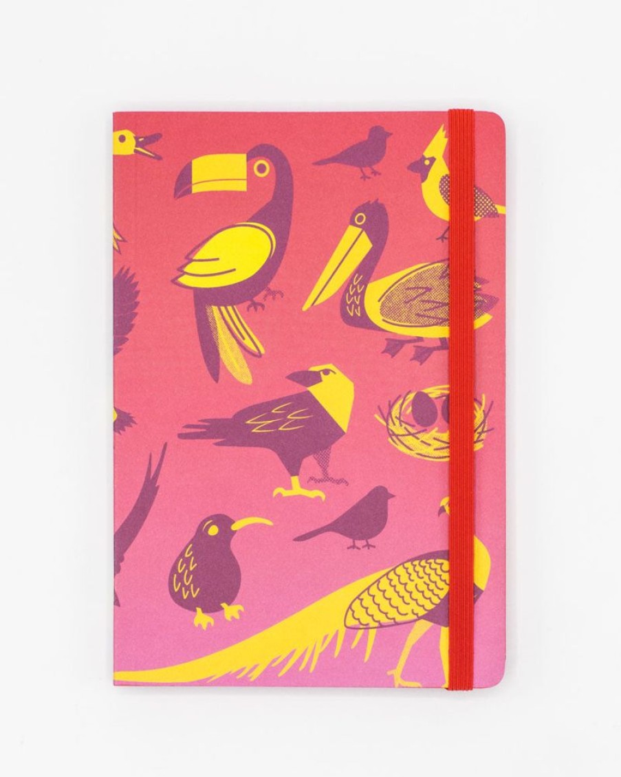 Notebooks Cognitive Surplus | Retro Birds A5 Notebook - Dotted Lines - Ornithology | Cognitive Surplus