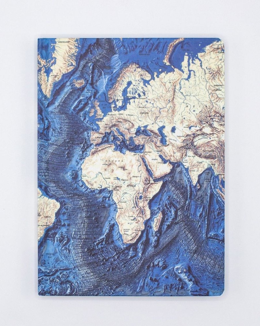 Notebooks Cognitive Surplus | Ocean Terrain Map Notebook | Dot Grid Journal