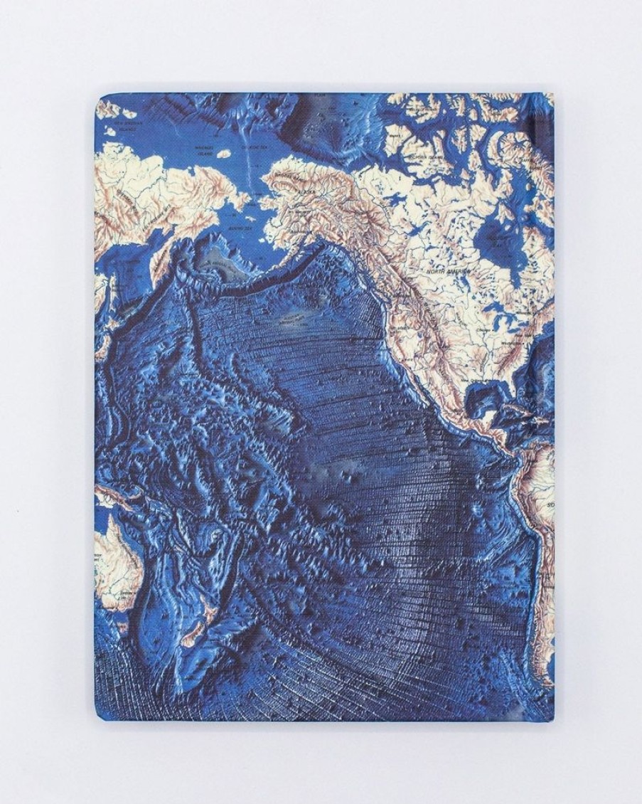 Notebooks Cognitive Surplus | Ocean Terrain Map Notebook | Dot Grid Journal