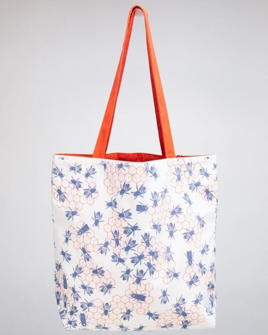 Bags Cognitive Surplus | Bee Hive Shoulder Tote Bag | Reversible Tote