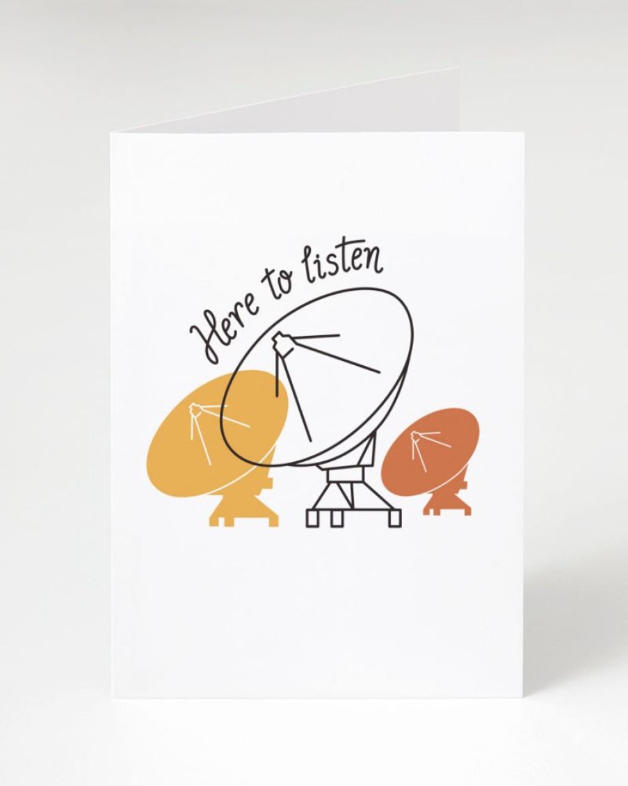 Stationery Cognitive Surplus | Here To Listen Greeting Card - Sympathy Card | Cognitive Surplus