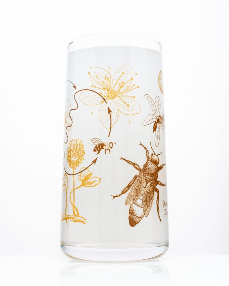 Kitchen + Bar Cognitive Surplus | Honey Bees Drinking Glass Tumbler Glass | Cognitive Surplus