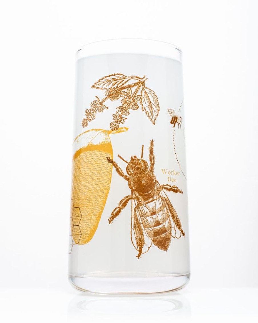 Kitchen + Bar Cognitive Surplus | Honey Bees Drinking Glass Tumbler Glass | Cognitive Surplus