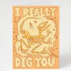 Stationery Cognitive Surplus | Dig You Paleontology Love Card - Dinosaur Card | Cognitive Surplus