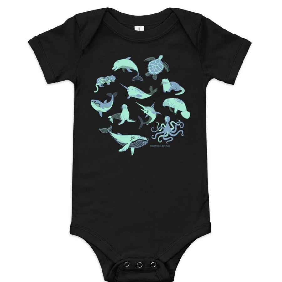 Apparel Cognitive Surplus | Retro Marine Life Baby Bodysuit