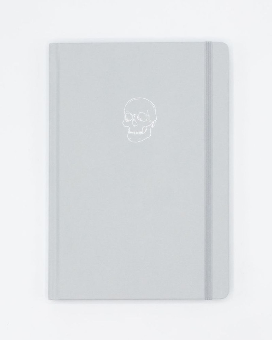 Notebooks Cognitive Surplus | Skeleton A5 Hardcover Notebook - Dotted Lines - Nurse Gift | Cognitive Surplus Silver Grey