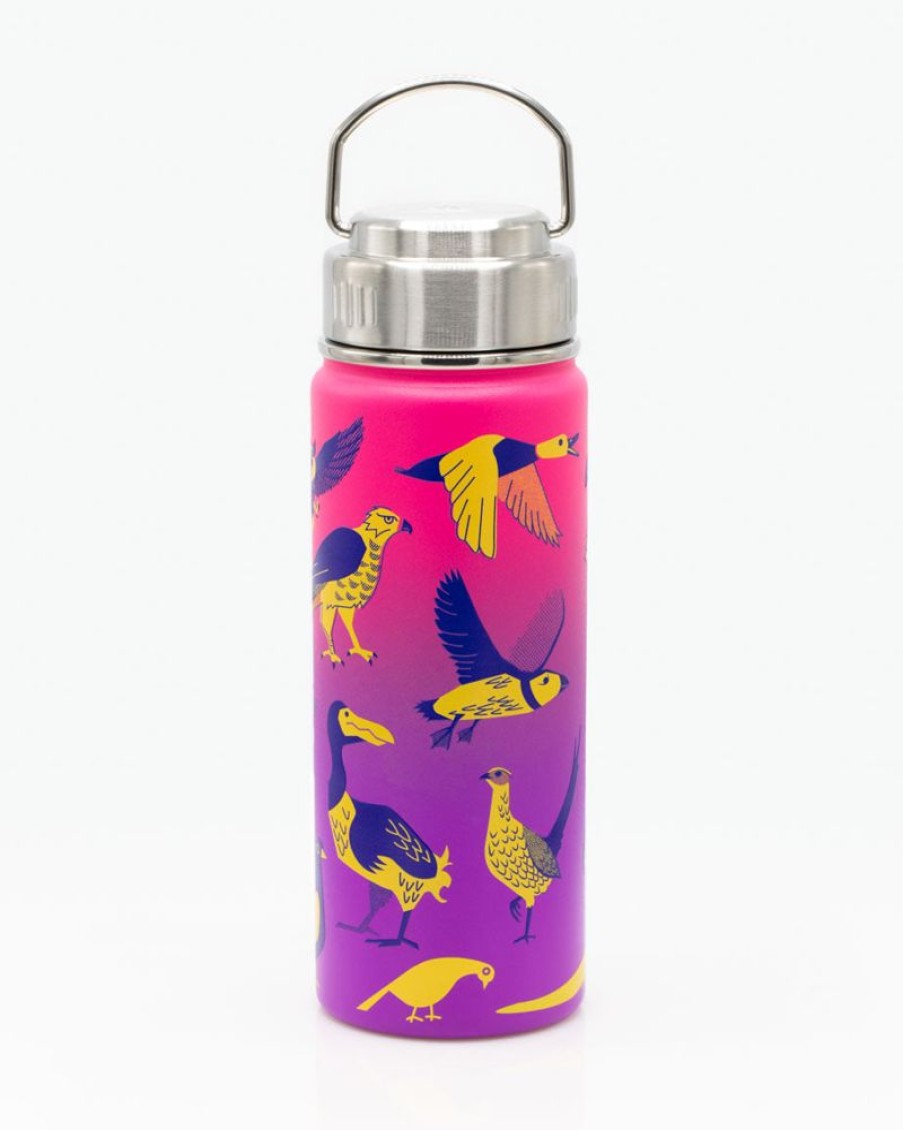 Kitchen + Bar Cognitive Surplus | Retro Birds 18 Oz Stainless Steel Water Bottle / Travel Mug | Cognitive Surplus