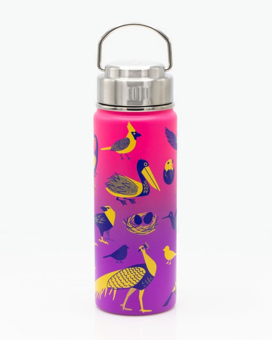 Kitchen + Bar Cognitive Surplus | Retro Birds 18 Oz Stainless Steel Water Bottle / Travel Mug | Cognitive Surplus