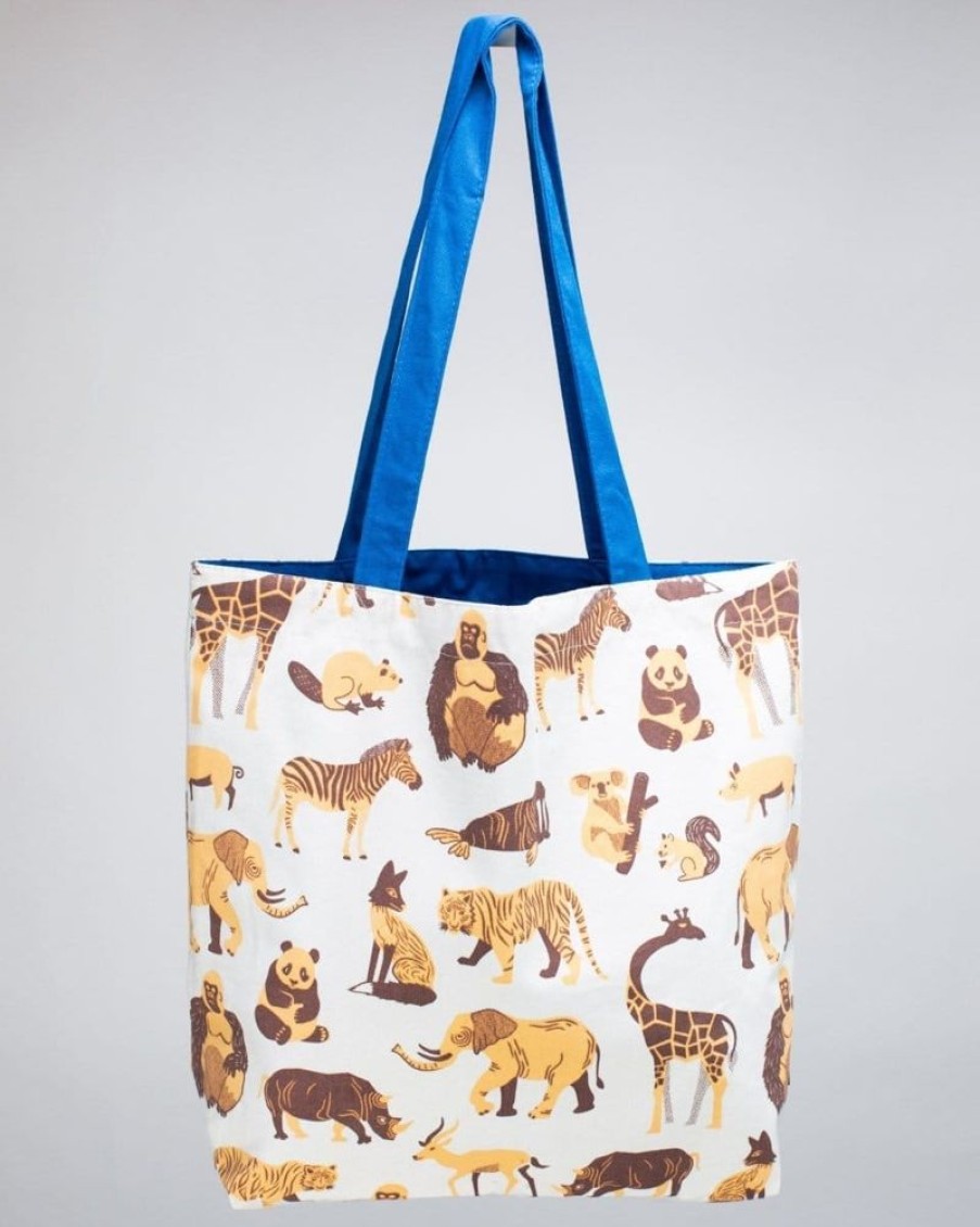 Bags Cognitive Surplus | Retro Mammals Tote Bag | Reversible Tote By Cognitive Surplus