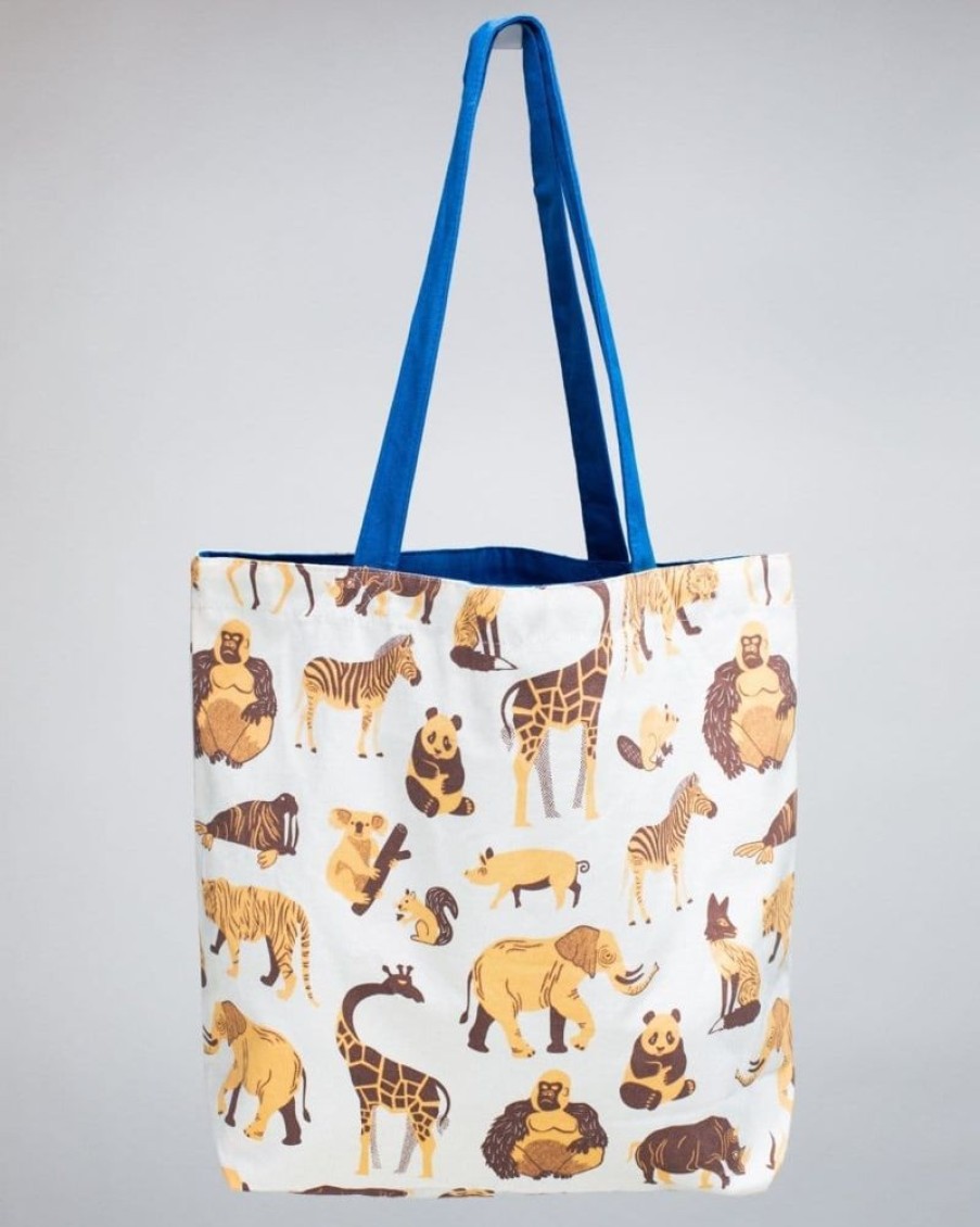 Bags Cognitive Surplus | Retro Mammals Tote Bag | Reversible Tote By Cognitive Surplus