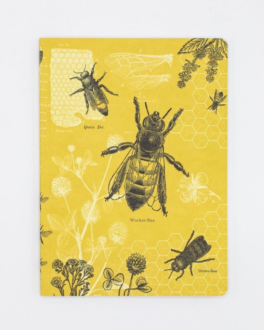 Notebooks Cognitive Surplus | Bee Journal | Insect Print, Honey Bee Softcover Notebook