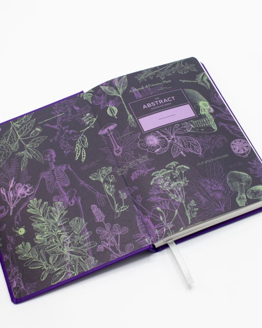 Notebooks Cognitive Surplus | Poisonous Plants A5 Hardcover Notebook - Dotted Lines | Cognitive Surplus Poison Purple